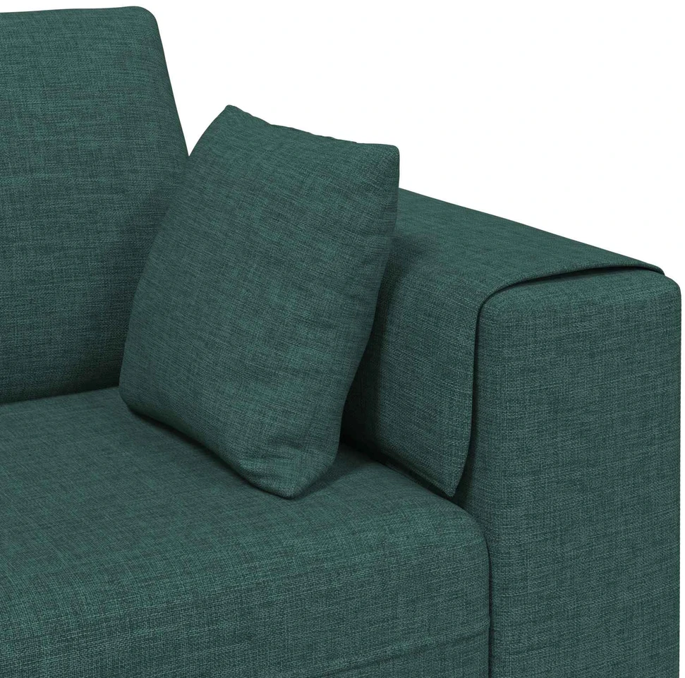 Sofa 3 vnt. Tamsiai žalia audinys