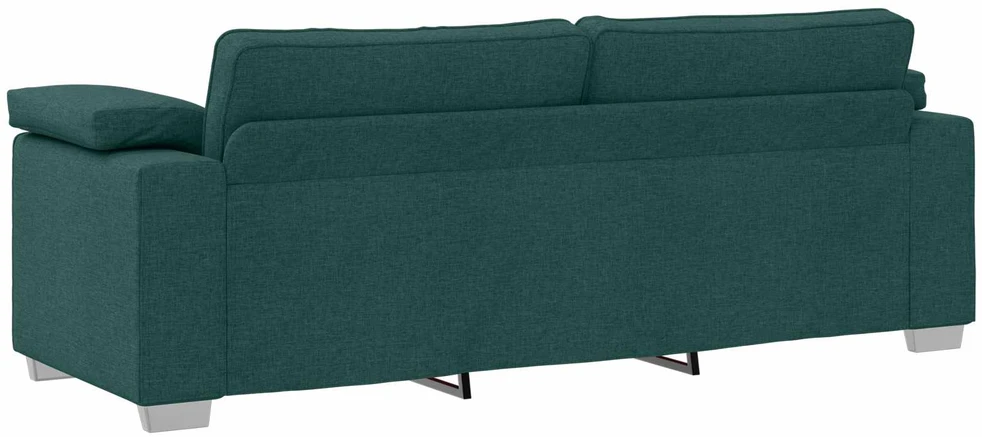Sofa 3 vnt. Tamsiai žalia Lino mišinio audinys