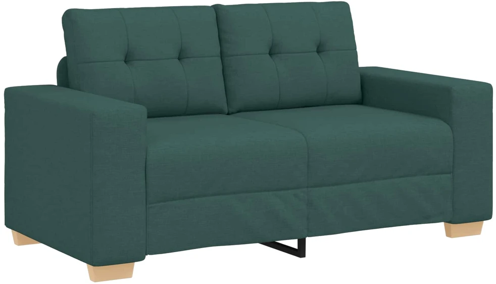 Sofa 3 vnt. Tamsiai žalia Lino mišinio audinys