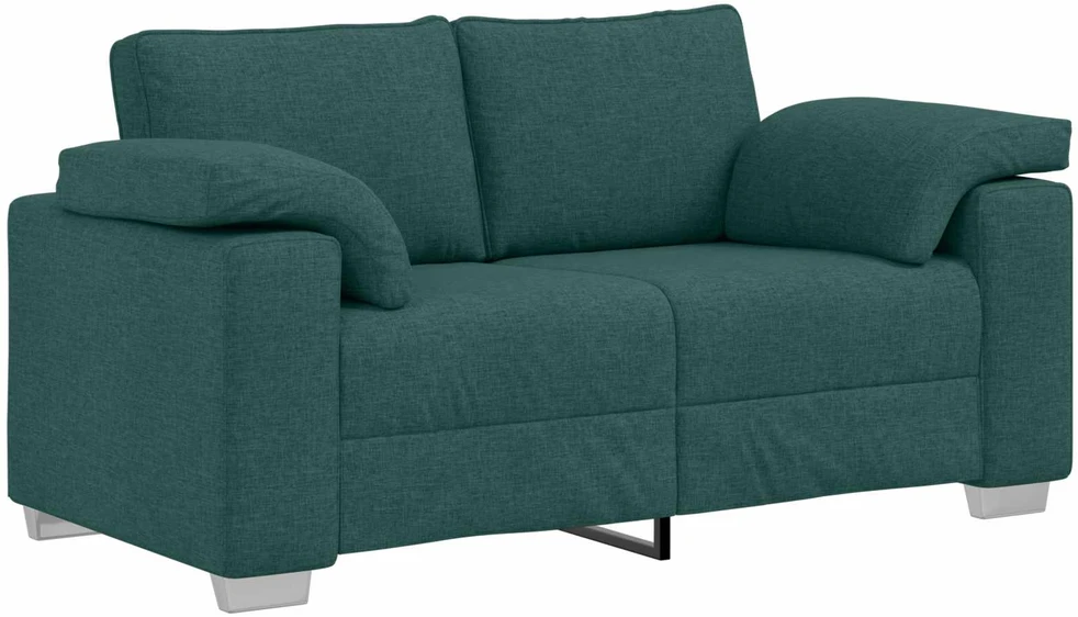 Sofa 3 vnt. Tamsiai žalia Lino mišinio audinys
