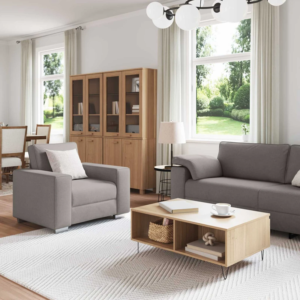 Sofa 3 vnt. Tortora Lino mišinio audinys
