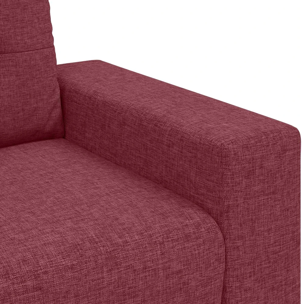 Sofa 3 vnt. Vėjo raudona Lino mišinio audinys