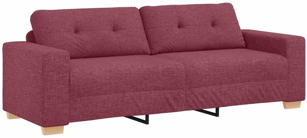 Sofa 3 vnt. Vėjo raudona Lino mišinio audinys