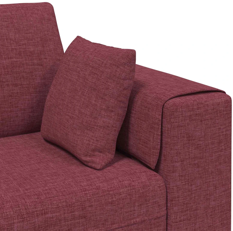 Sofa 3 vnt. Vyno raudona audinys