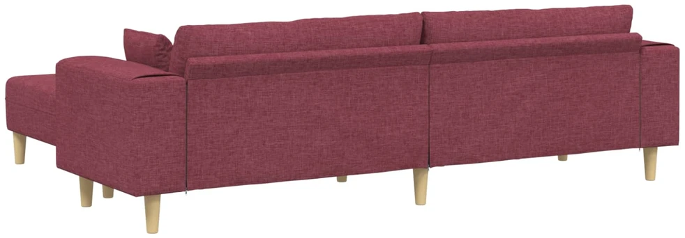 Sofa 3 vnt. Vyno raudona audinys