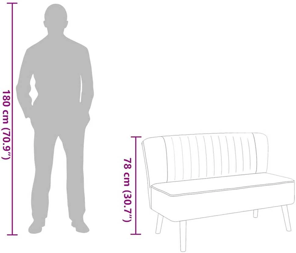 Sofa, audinys, 117x55,5x77cm, žalia