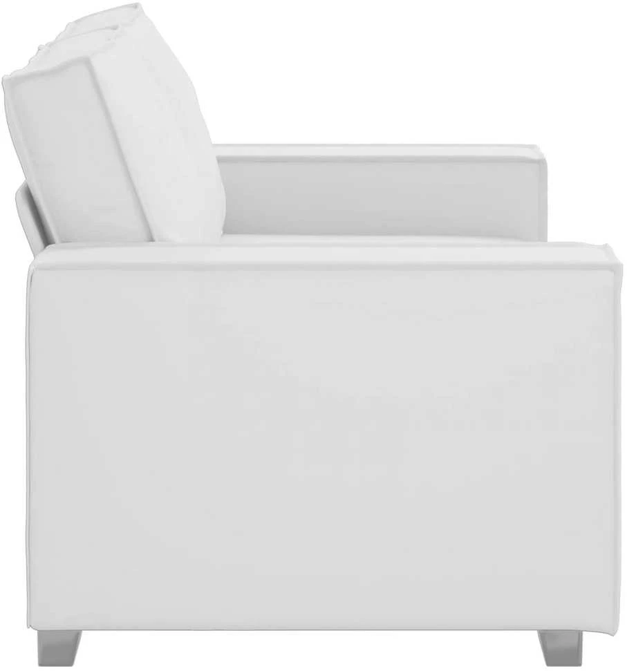 Dvivietė sofa Baltas 160 cm Dirbtinė oda