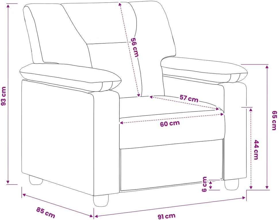 Sofa Balta 91 x 85 x 93 cm Dirbtinė oda