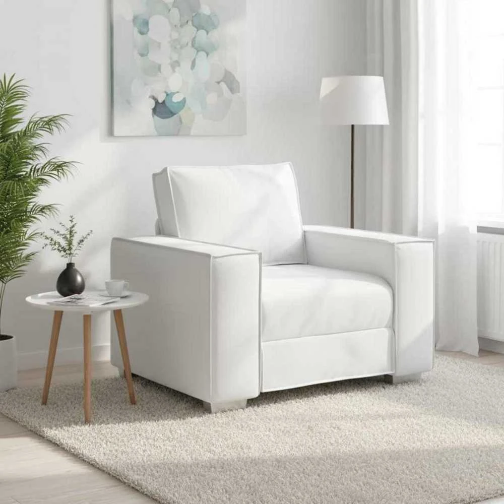 Sofa Kėdė Baltas 100 cm Dirbtinė oda