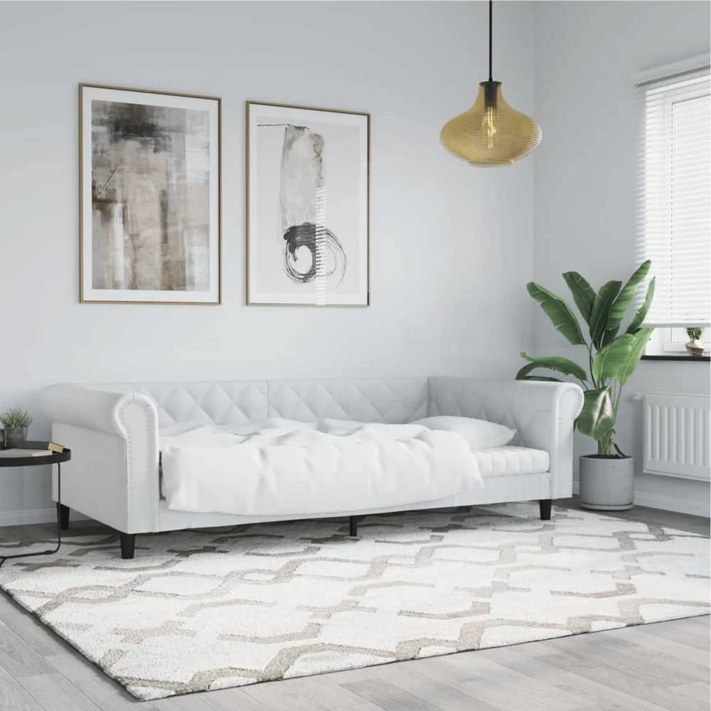 Sofa, baltos spalvos, 80x200cm, dirbtinė oda