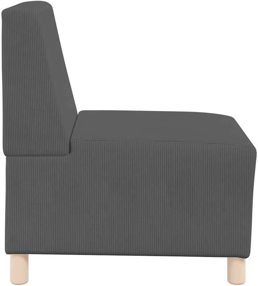 Modulinis sofa vienetas be rankų 3 vnt. Tamsiai pilka