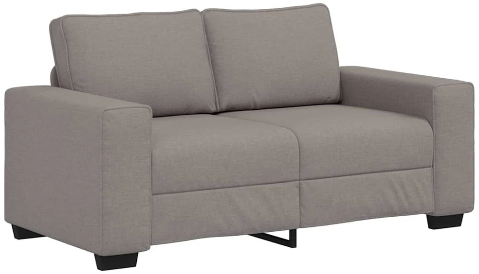 Sofa Dviejų dalių sofos komplektas su pagalvėlėmis, pilkai rudas audinys