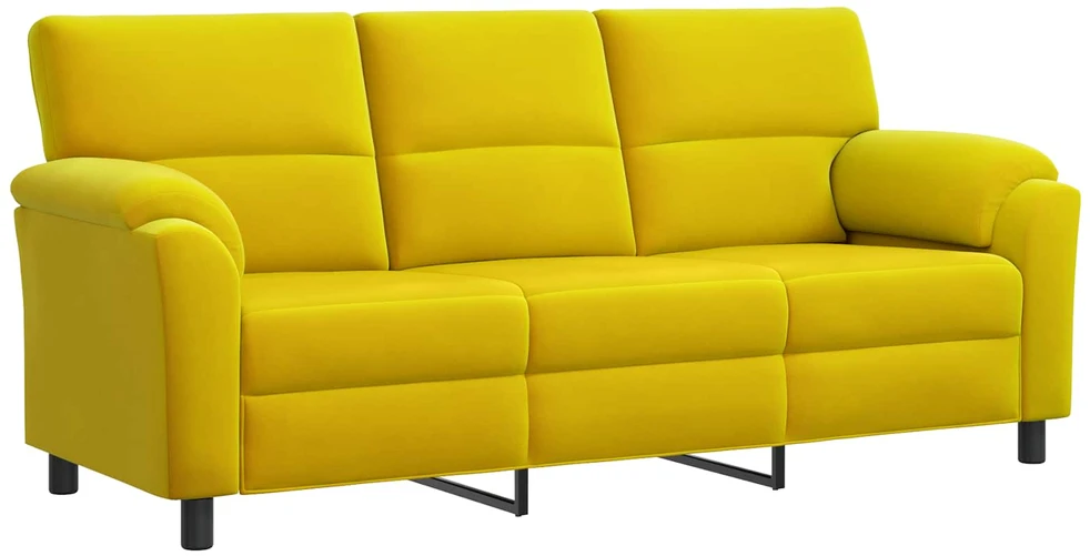 Sofa Geltona 214 x 85 x 93 cm Aksomas