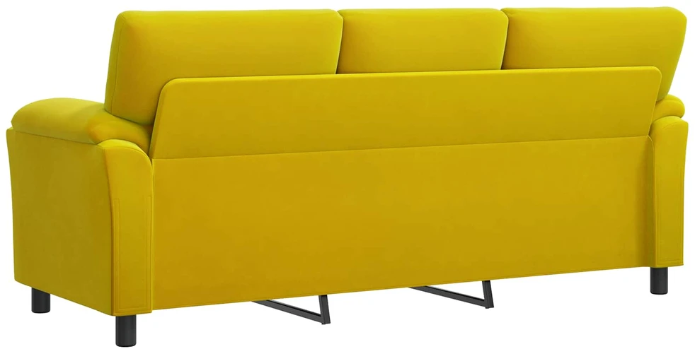 Sofa Geltona 214 x 85 x 93 cm Aksomas