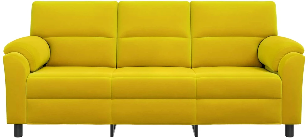 Sofa Geltona 214 x 85 x 93 cm Aksomas