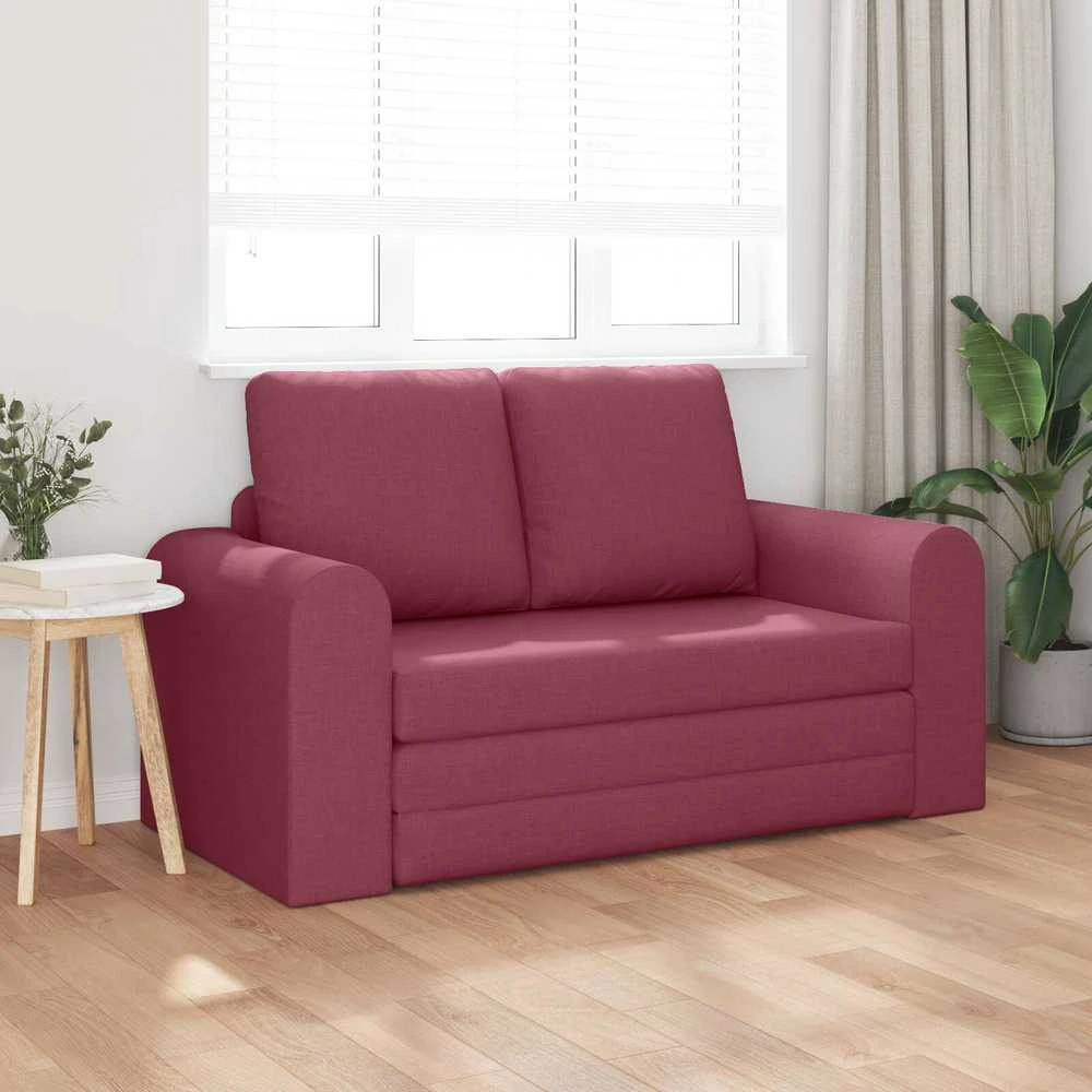 Sofa lova Vyno raudona 148 x 71 x 83 cm audinys