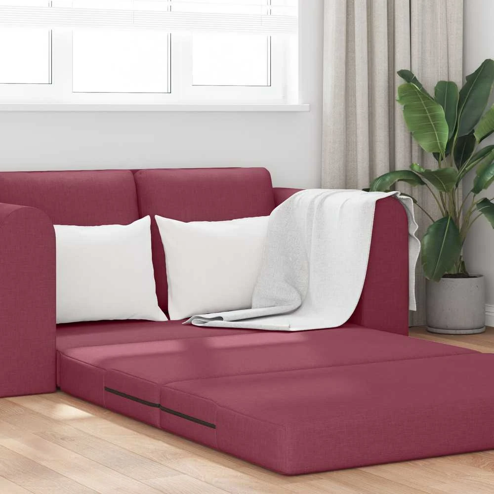 Sofa lova Vyno raudona 148 x 71 x 83 cm audinys
