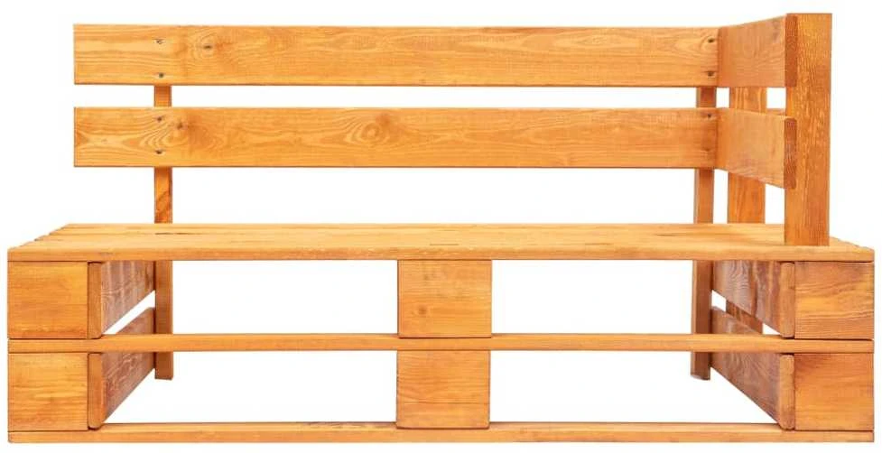 Sofa iš palečių su smėlio spalvos pagalvėlėmis, pušies mediena