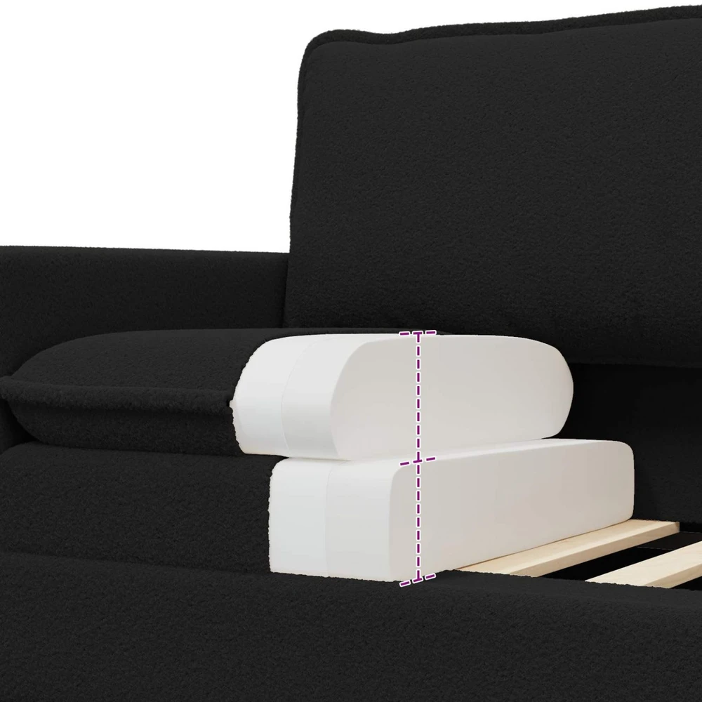 Sofa Juoda 126 x 81 x 87,5 cm Audinys