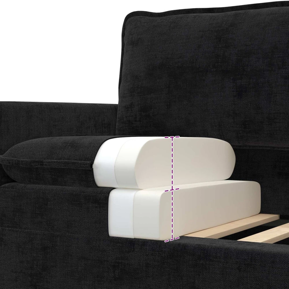 Sofa Juoda 126 x 81 x 87,5 cm Poliesteris