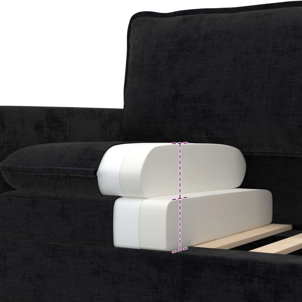 Sofa Juoda 156 x 81 x 87,5 cm Poliesteris