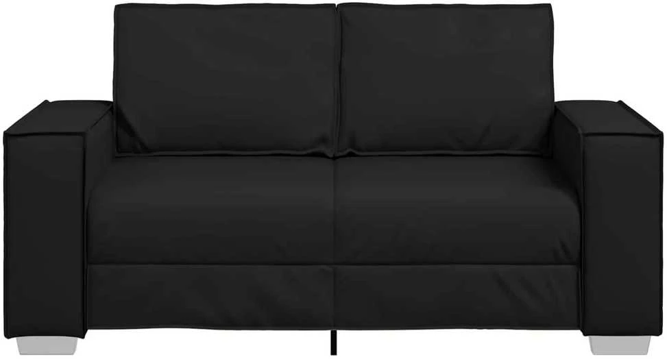 Dvivietė sofa Juodas 160 cm Dirbtinė oda