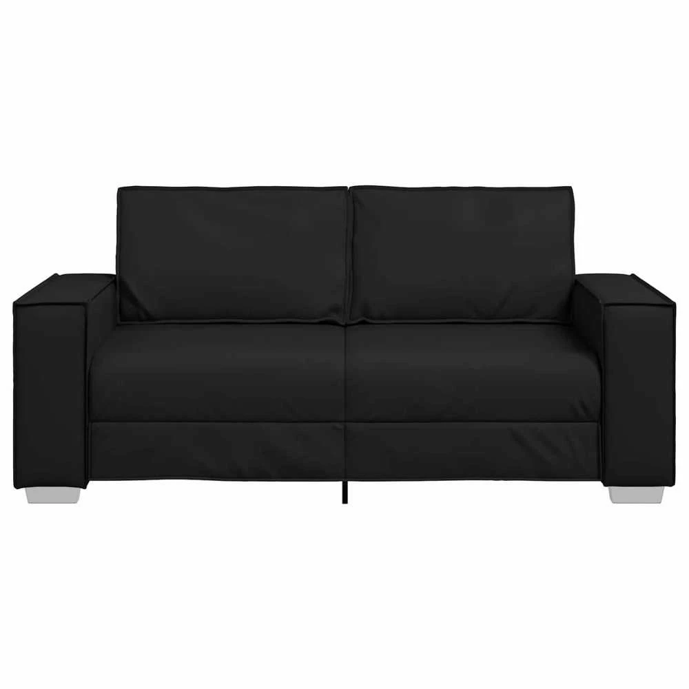 Dvivietė sofa Juodas 180 cm Dirbtinė oda