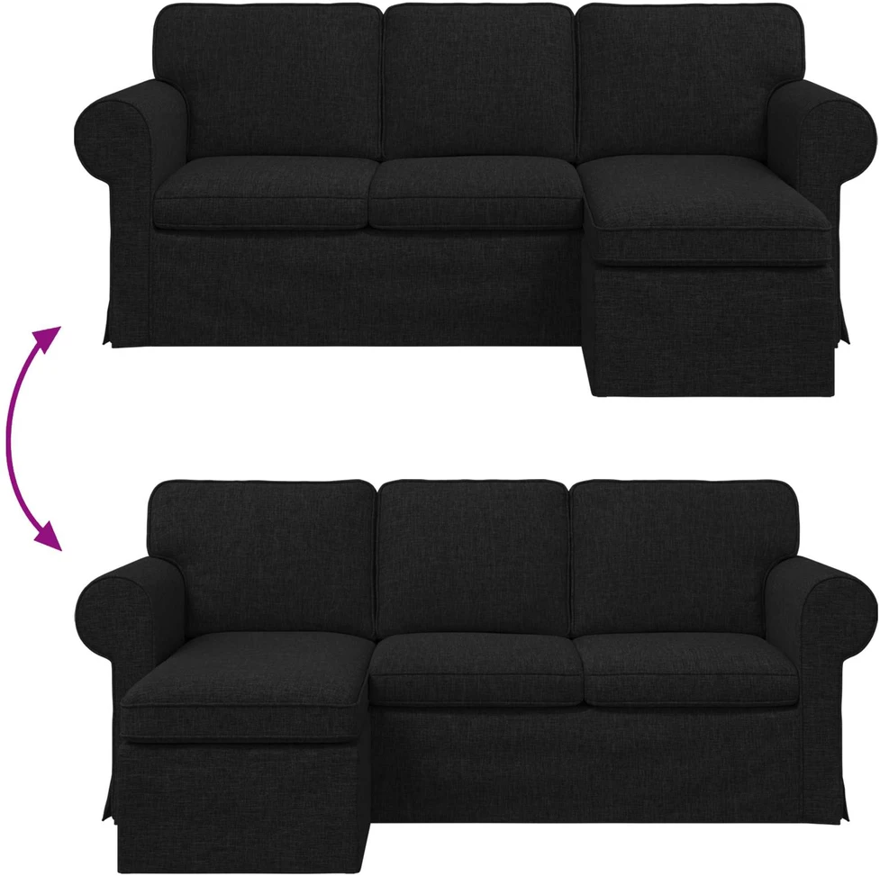 Sofa Juoda 215 x 138 x 80 cm Metalas