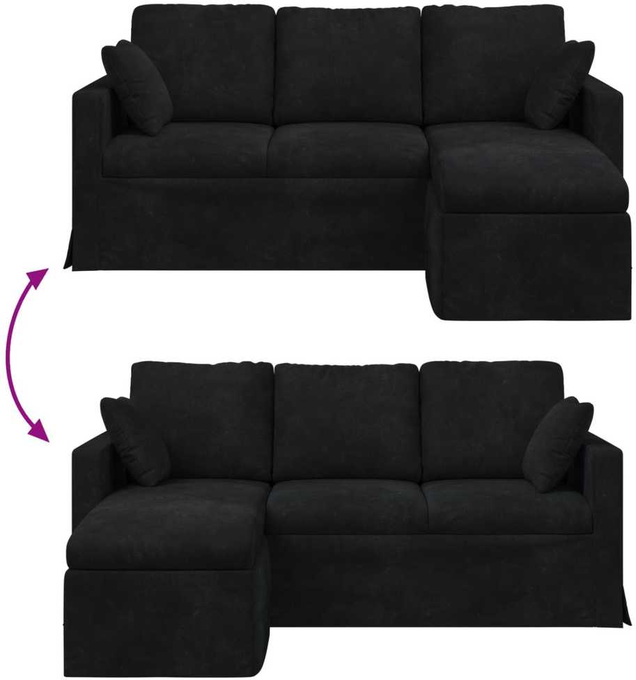 Sofa Juoda 178 x 134 x 80 cm Aksomas