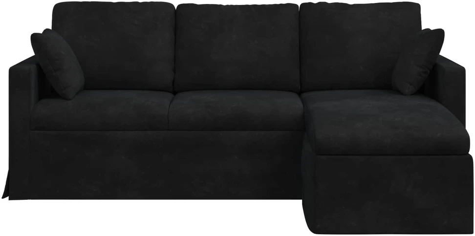 Sofa Juoda 198 x 134 x 80 cm Aksomas