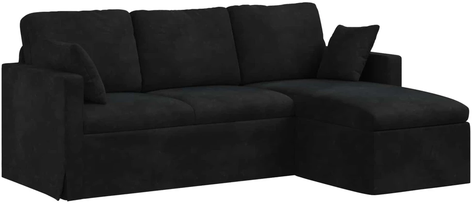 Sofa Juoda 198 x 134 x 80 cm Aksomas