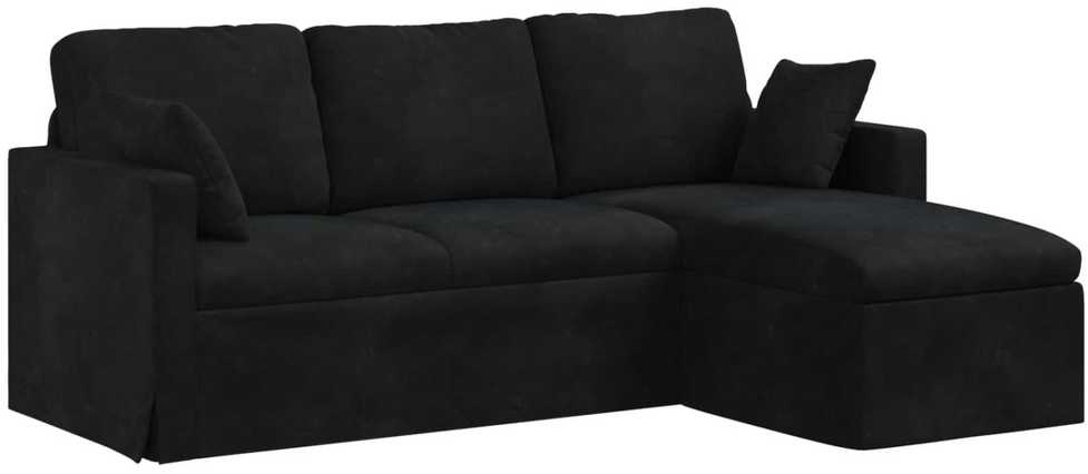 Sofa Juoda 198 x 134 x 80 cm Aksomas