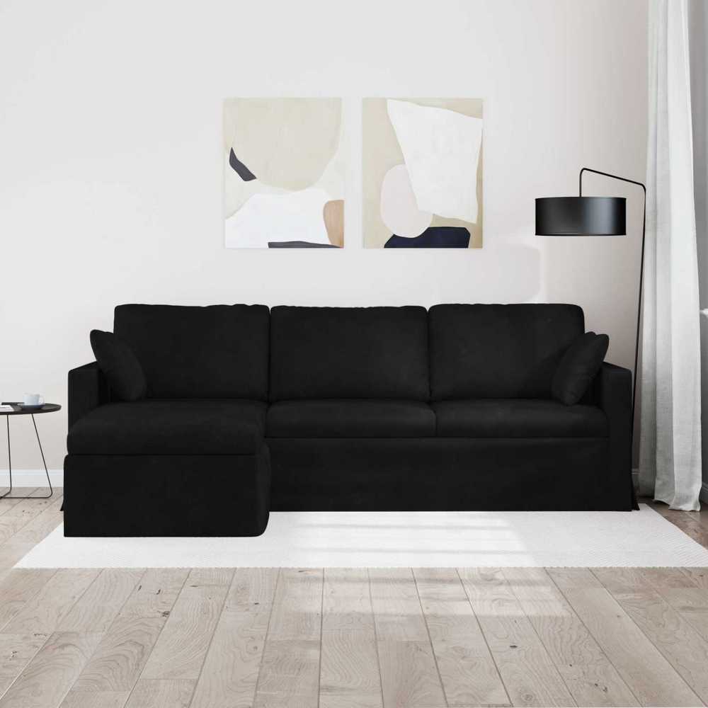 Sofa Juoda 228 x 134 x 80 cm Aksomas
