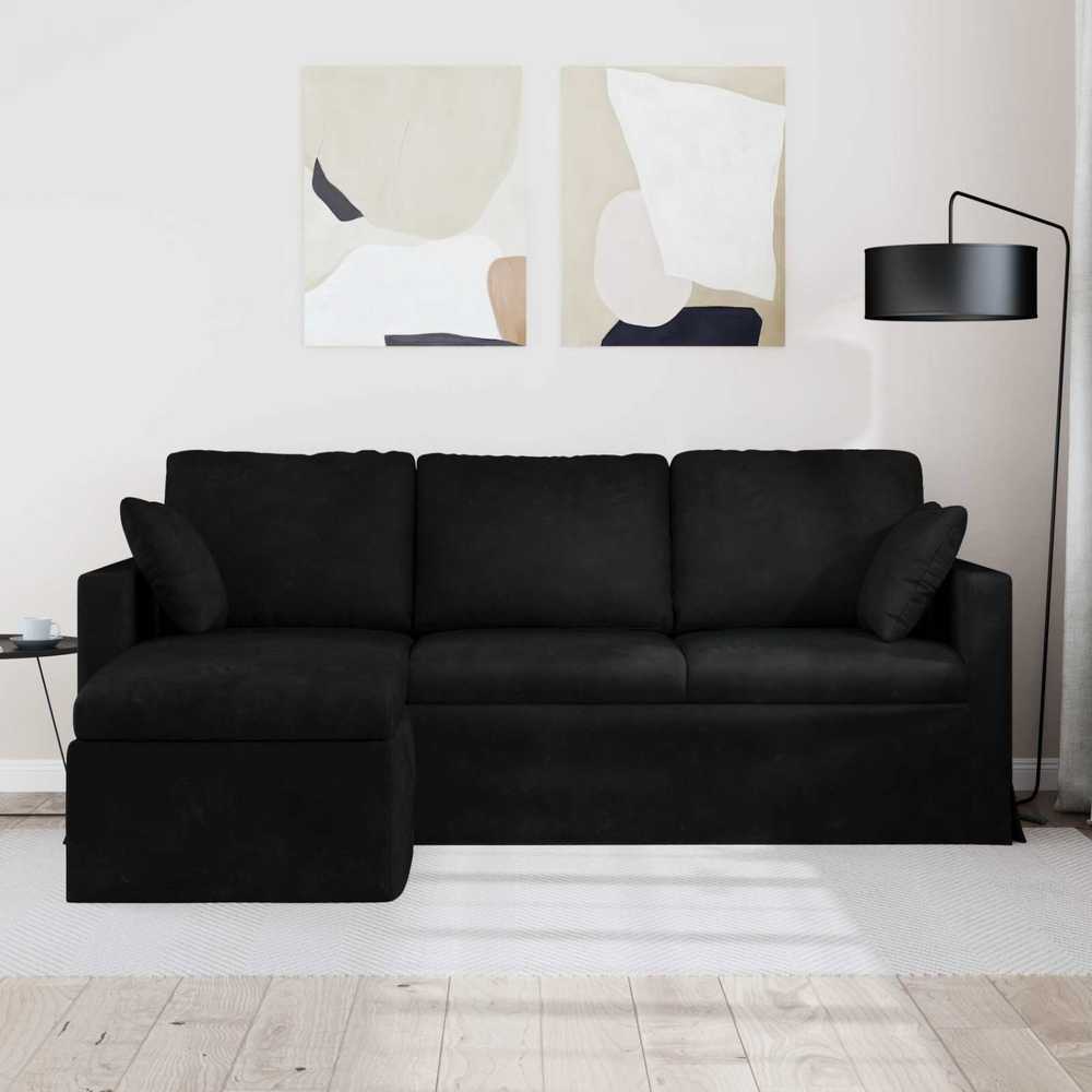 Sofa Juoda 198 x 134 x 80 cm Aksomas
