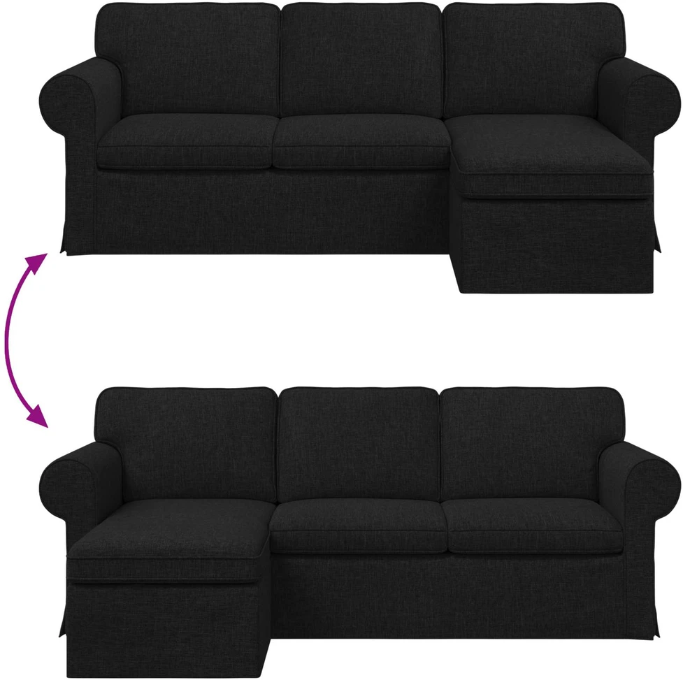 Sofa Juoda 215 x 138 x 80 cm Metalas