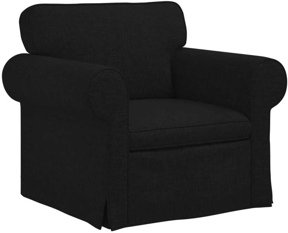 Fotelis Sofa Juoda 215 x 82 x 80 cm Metalas