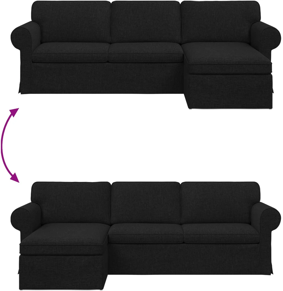 Sofa Juoda 215 x 138 x 80 cm Metalas