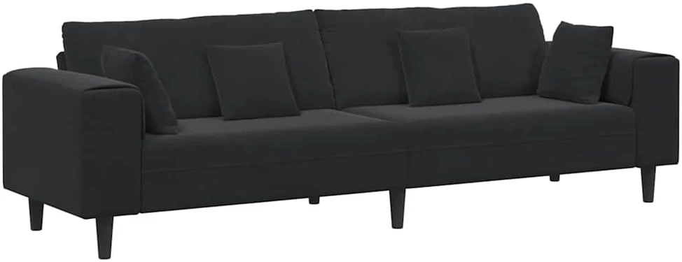 Sofa Juoda 250 x 77 x 76 cm Aksomas