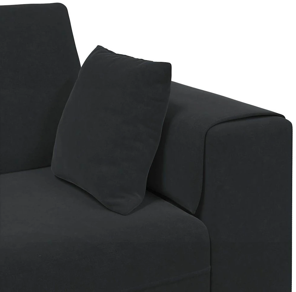 Sofa Juoda 250 x 77 x 76 cm Aksomas