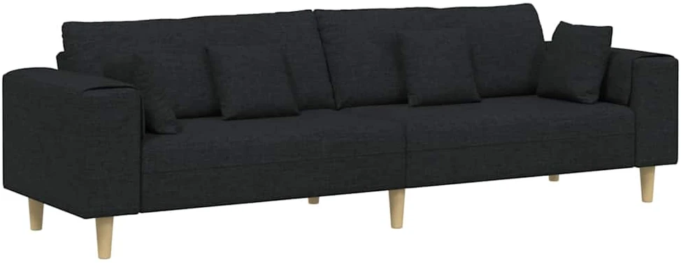 Sofa Juoda 250 x 77 x 76 cm audinys