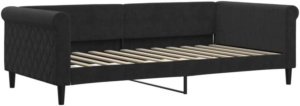 Sofa, juodos spalvos, 100x200cm, aksomas