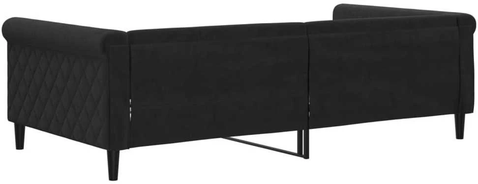 Sofa, juodos spalvos, 100x200cm, aksomas