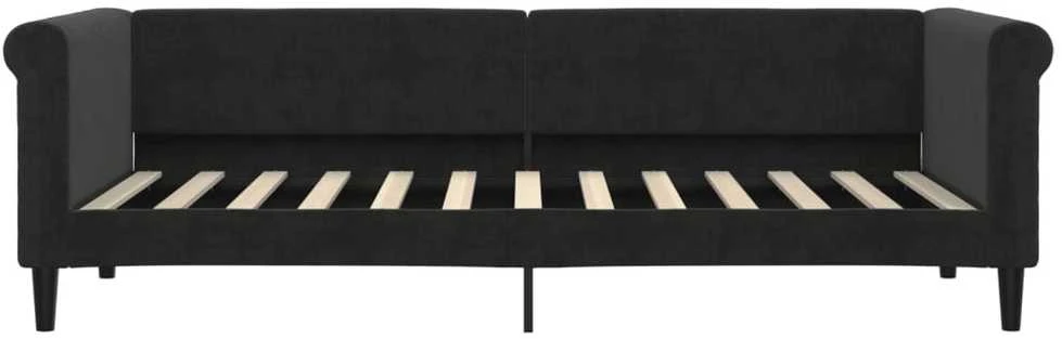 Sofa, juodos spalvos, 80x200cm, aksomas