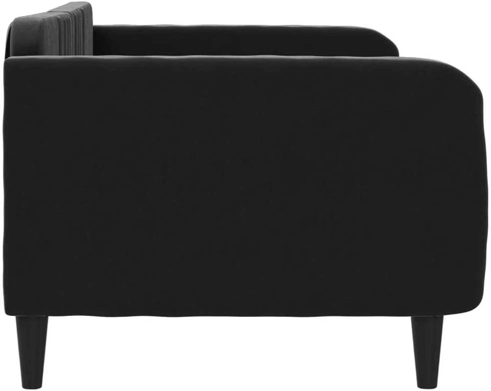 Sofa, juodos spalvos, 90x190cm, aksomas