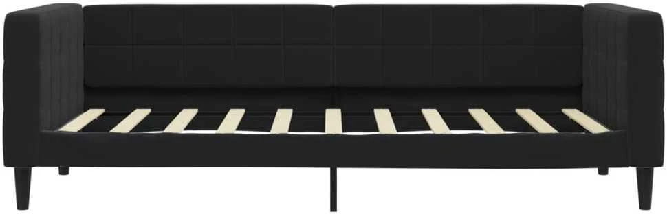 Sofa, juodos spalvos, 90x190cm, aksomas