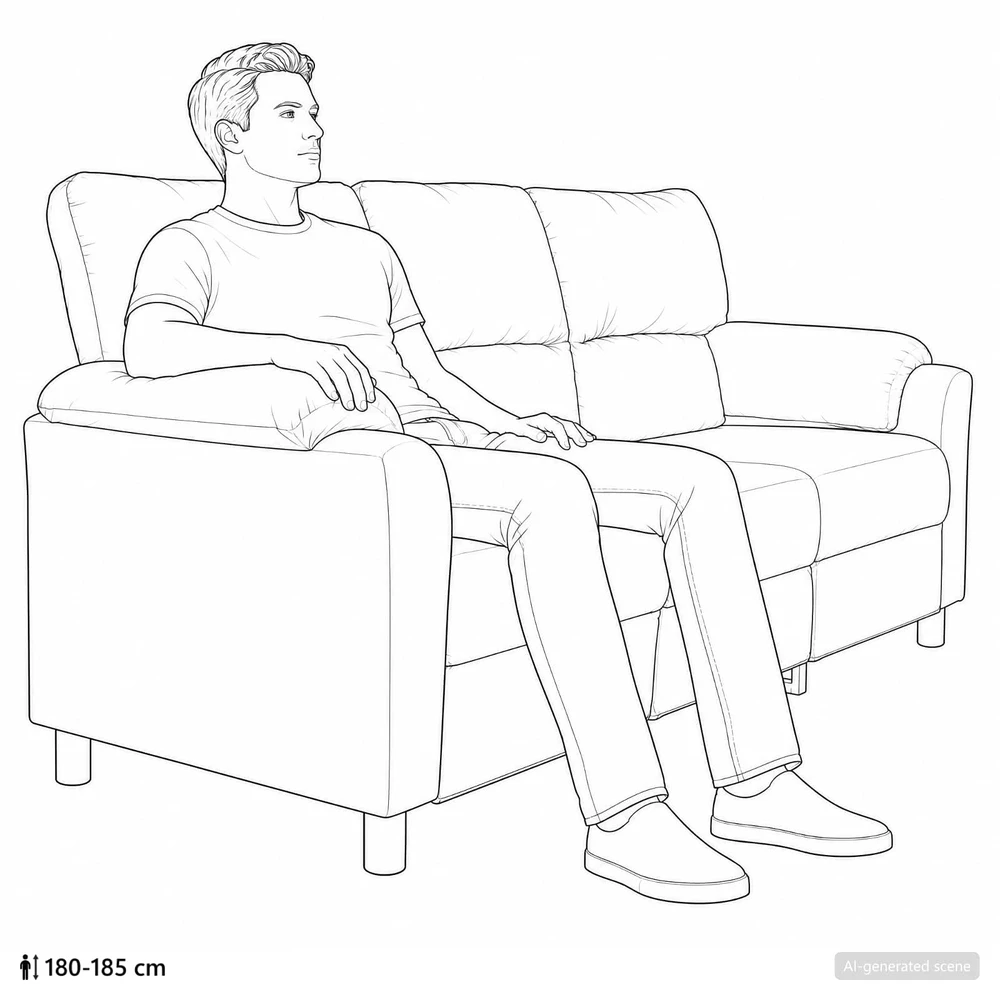 Sofa Jūrinė žalia 214 x 85 x 93 cm Aksomas