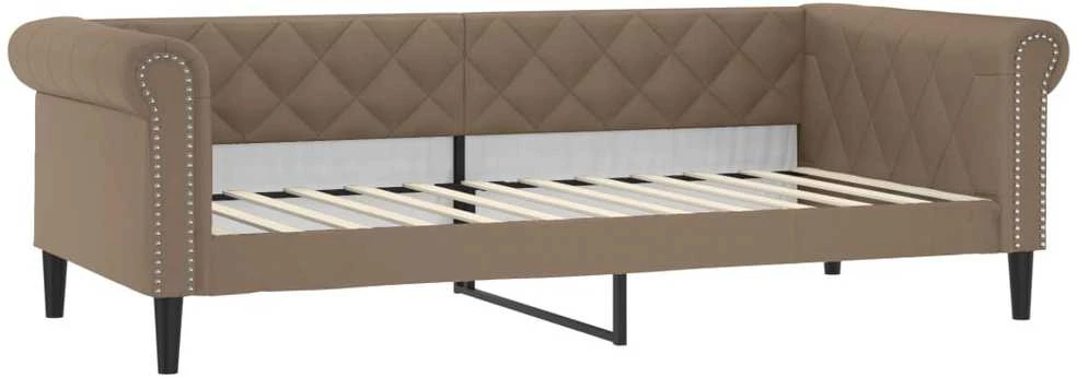 Sofa, kapučino spalvos, 100x200 cm, dirbtinė oda