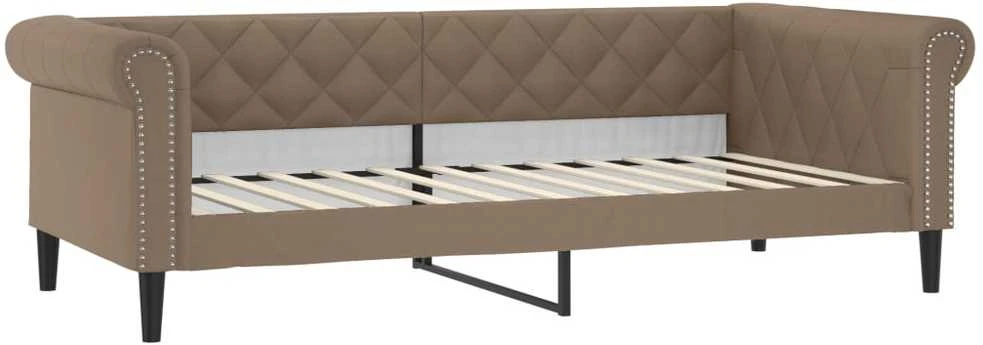 Sofa, kapučino spalvos, 80x200cm, dirbtinė oda