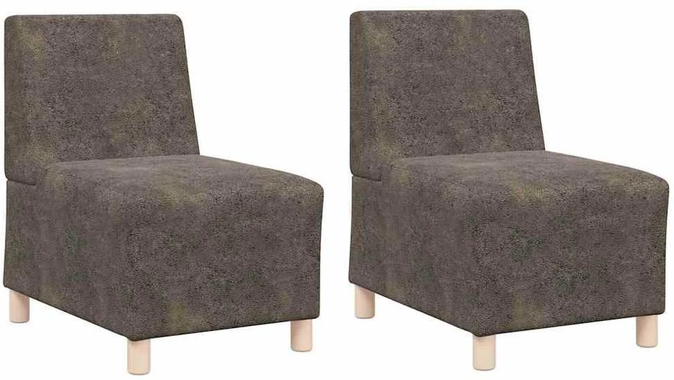Modulinis sofa vienetas be rankų 2 vnt. Tamsiai pilka