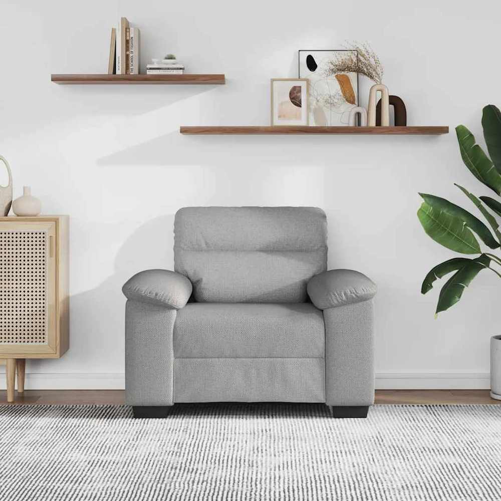 Sofa-kėdė, debesų pilka, 100x81x84 cm, audinys